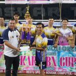Wabup Saksikan Langsung Laga Babak Final dan Serahkan Piala Turnamen Voli Laskar TBN Cup 7