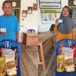 72 KK di Desa Palingkau Jaya Terima Bantuan Sembako Terdampak Karhutla